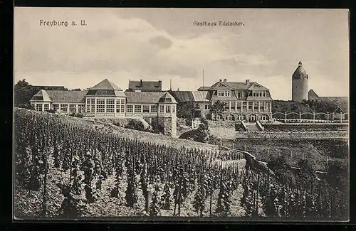 AK Freyburg a. U., Gasthaus Edelacker
