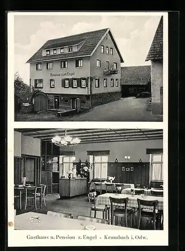 AK Krumbach i. Odw., Gasthaus und Pension zum Engel