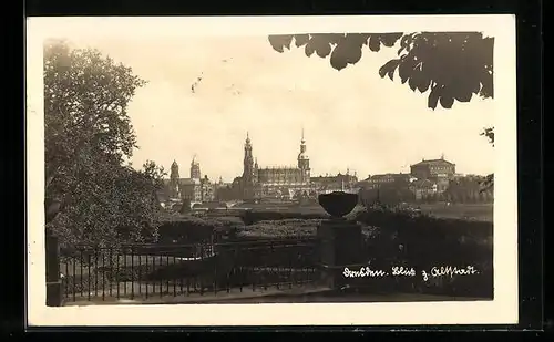 AK Dresden, Blick zur Altstadt