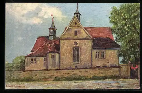 Künstler-AK Bad Mergentheim, Gemälde der Maria Hilfkirche, Richard Hartmann