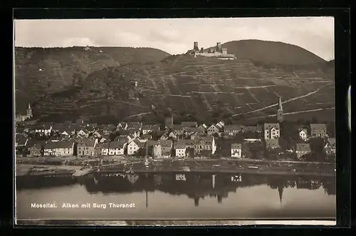 AK Alken /Moseltal, Ort mit Blick auf Burg Thurandt