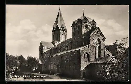 AK Werden a. d. Ruhr, Blick auf die Abteikirche