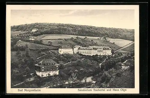 AK Bad Mergentheim, Sanatorium Taubertal und Haus Olga