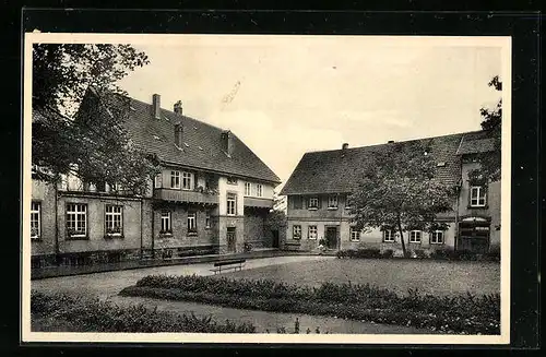 AK Aglasterhausen, Schwarzacher Hof, Blick auf die Johannes Anstalten