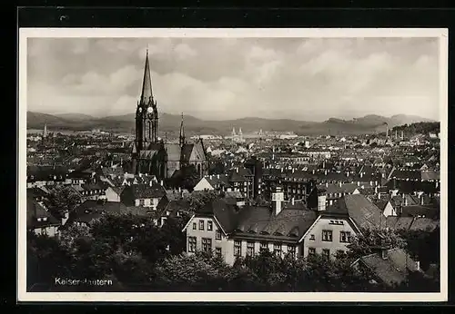 AK Kaiserslautern, Stadtansicht aus der Vogelschau