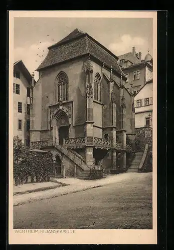 AK Wertheim a. Main, Blick auf die Kilianskapelle