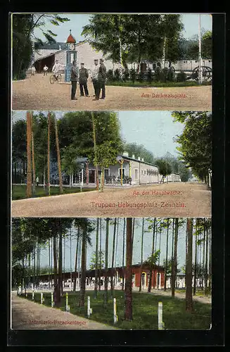 AK Zeithain, am Denkmalplatz und an der Hauptwache, Serie