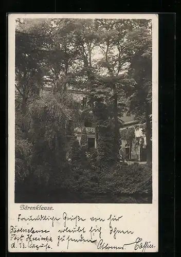 AK Kreischa, Grünanlagen am Gasthaus Bärenklause