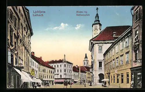 AK Laibach, Der Rathausplatz