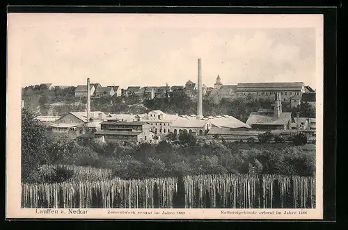 AK Lauffen a. Neckar, Zementwerk und Keltereigebäude