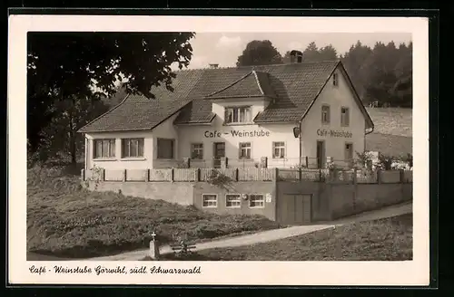 AK Görwihl /Südl. Schwarzwald, Cafe-Weinstube Görwihl von Fritz Siebold