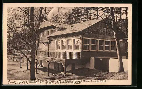 AK Hagen i. W., Cafe Forsthaus Deerth