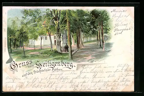 Lithographie Viersen, Heiligenberg auf Süchtelner Höhen