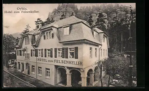 AK Oybin, Hotel zum Felsenkeller