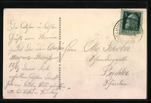 AK Georgensgmünd, Bahnhofstrasse mit Häusern