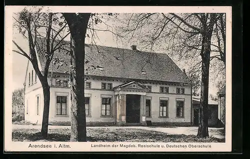AK Arendsee i. Altm., Landheim der Magdeburger Realschule und Deutschen Oberschule, Frontansicht