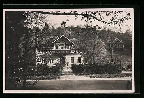 AK Römhild, Hotel-Pension Waldhaus mit Anlagen und Umgebung