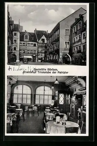 AK Lindau i. Bodensee, Gasthaus Sünfzen, Innenansicht