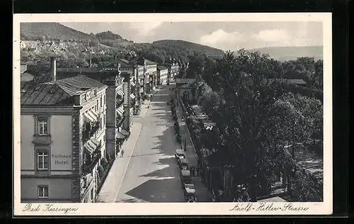 AK Bad Kissingen, Blick auf die  Strasse