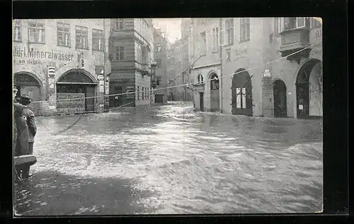 AK Nürnberg, Hochwasser 1909 in der Taucherstrasse