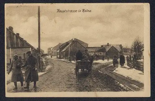 AK Kolno, Soldaten auf der Hauptstrasse