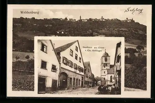 AK Waldenburg, Gasthaus zur Krone