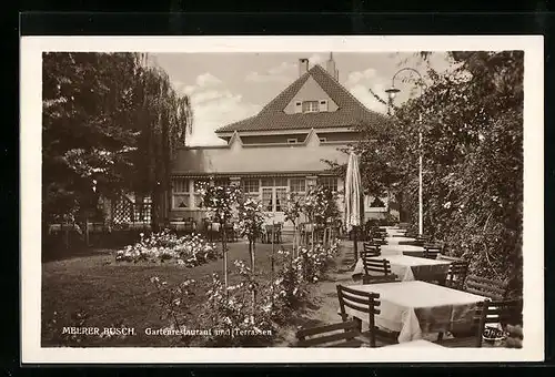AK Meerbusch, Gartenrestaurant und Terrassen Meerer Busch