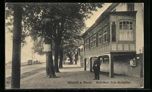 AK Hitdorf a. Rhein, Hotel-Restaurant Fritz Steinkühler
