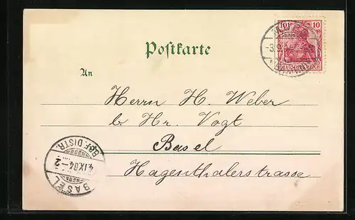 AK Hänner, Gasthaus zur Krone, Gesamtansicht, Strassenpartie