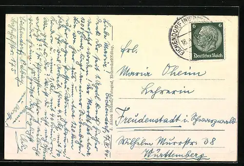 AK Eichendorf / Ndb., Strassenpartie Zum Oberanger