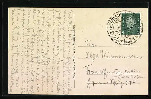 AK Meerane, Gasthof Köthel, drei Motive