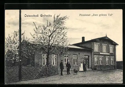 AK Grömitz, Das Pensionat Zum grünen Tal in dem Ostseebad