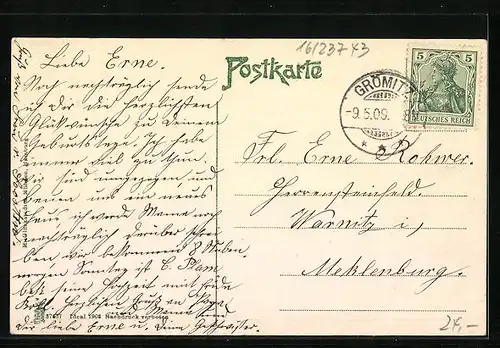 AK Grömitz, Das Pensionat Zum grünen Tal in dem Ostseebad