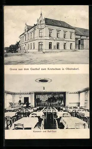 AK Olbersdorf, Gasthof zum Kretscham, Konzert- und Ballsaal