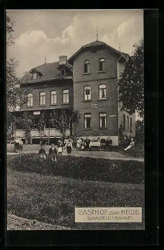 AK Saalfeld /Saale, Gasthof zur Heide in idyllischer Lage