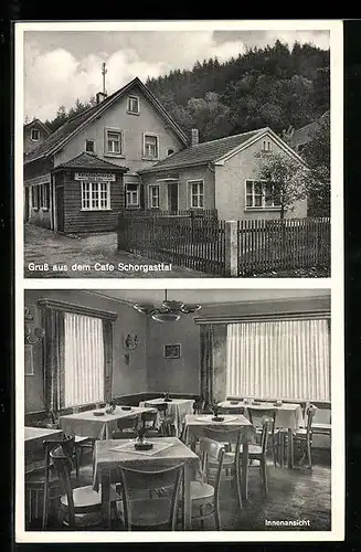 AK Wirsberg b. Neuenmarkt, Cafe Schorgasttal, Inh. M. Ellner, Innenansicht