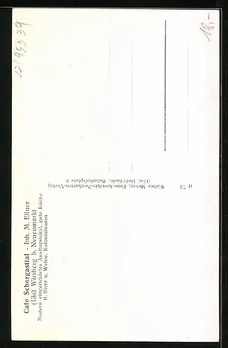 AK Wirsberg b. Neuenmarkt, Cafe Schorgasttal, Inh. M. Ellner, Innenansicht