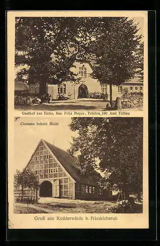 AK Kuddewörde b. Friedrichsruh, Gasthof zur Eiche, Clemens Schulz Heim