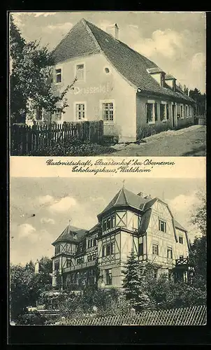 AK Obernzenn, Gasthof Strassenhof, Erholungsheim Waldheim