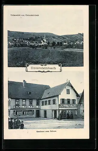 AK Untersteinbach, Gasthaus zum Ochsen, Ortsansicht