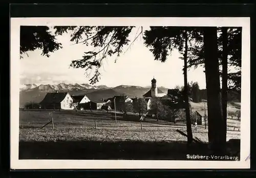 AK Sulzberg, Ortsansicht mit Vorarlberg