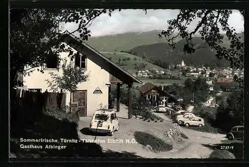 AK Türnitz, Gasthaus Albinger im Sommer