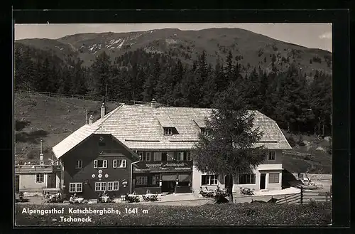 AK Katschberghöhe, Alpengasthaus mit Tschaneck