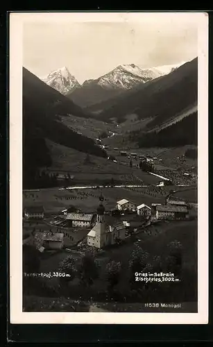 AK Gries im Sellrain, Teilansicht mit Zischkeles u. Fernerkogl