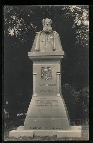 AK Innsbruck, Ansicht vom Thurner-Denkmal