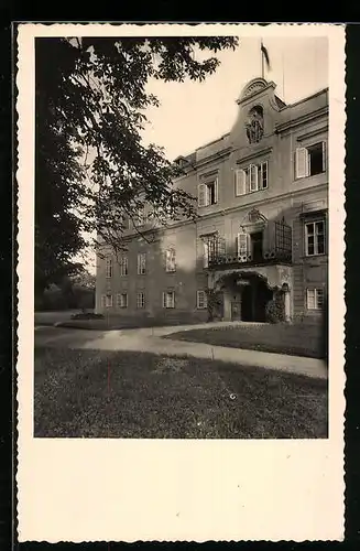 AK Hubertendorf, vor dem Bäuerlichen Volksbildungsheim