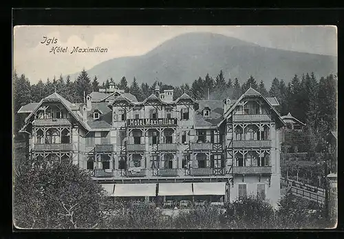 AK Igls, Blick auf das Hotel Maximilian