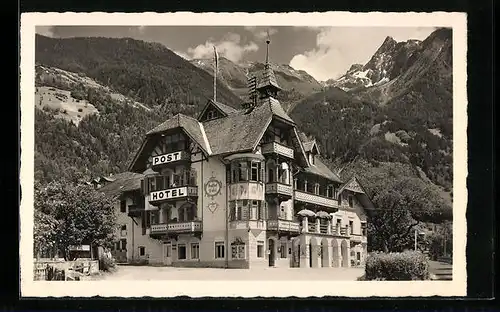 AK Oetz, Blick auf das Post-Hotel Kassl