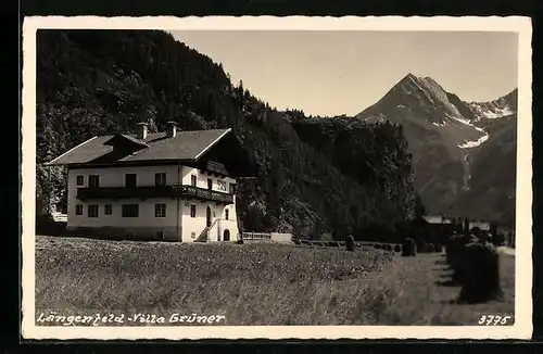 AK Längenfeld, Blick auf die Villa Grüner