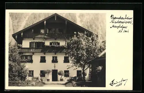 AK Mayrhofen, Blick auf das Fremdenheim Niederwiesen